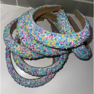 SPRINKLE BLUE PADDED HEADBAND X6 - BRAND NEW